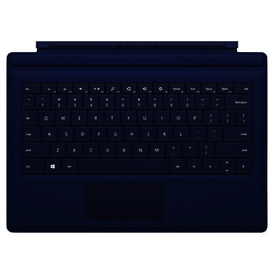 Microsoft Surface Pro Type Cover, Keyboard Cover for Surface Pro 3 Blue